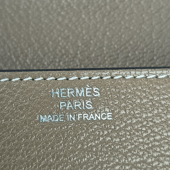 HERMES Hermès Wallet/Coin Case Lauris Luli Etoupe Chevre Mysore Women's - Picture 8 of 9